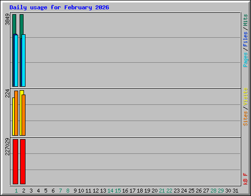 Daily usage for February 2026