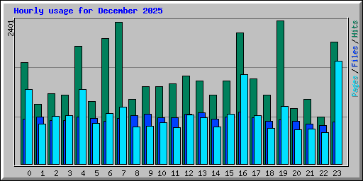 Hourly usage for December 2025