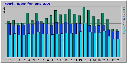 Hourly usage for June 2026