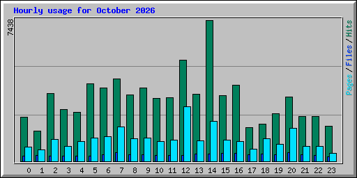 Hourly usage for October 2026